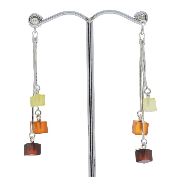 Hngende Firkanter - reringe I Rav Og Sterling Slv