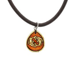 Sternzeichen-Anh�nger aus echtem Bernstein � Fische  20.2. � 20.3.