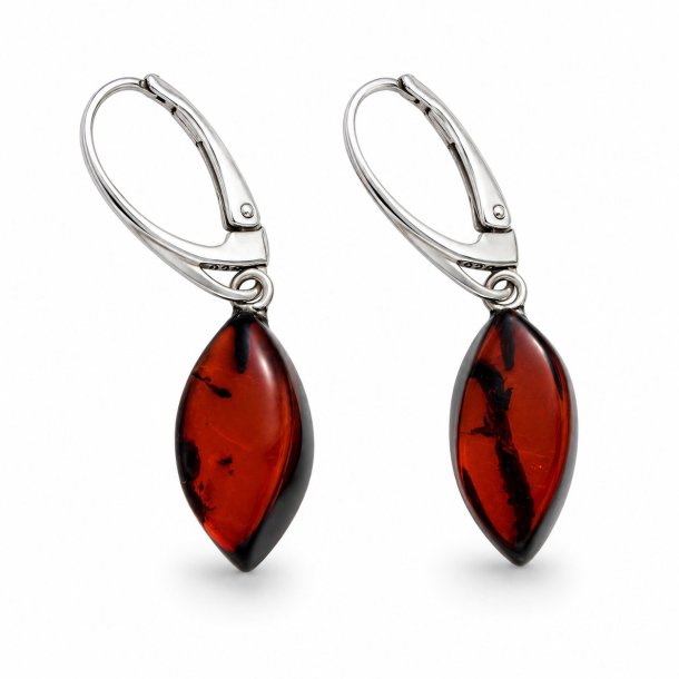 �gte Rav �reringe / Real Amber Earrings 