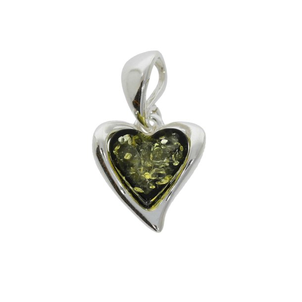 Wundersch�ner Herzanh�nger aus Bernstein und Sterlingsilber � das perfekte Geschenk 