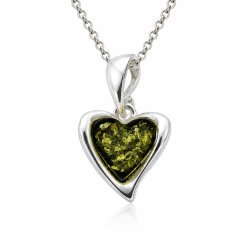 Wundersch�ner Herzanh�nger aus Bernstein und Sterlingsilber � das perfekte Geschenk 