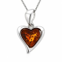 Wundersch�ner Herzanh�nger aus Bernstein und Sterlingsilber � das perfekte Geschenk 