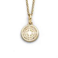 Kette " Kompass " vergoldet
