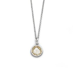 Muschel Anh�nger mit echtem Strandsand � 925 Sterling Silber