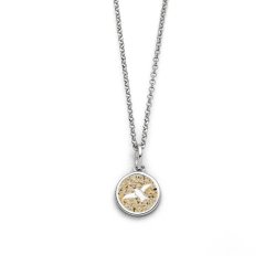M�we 2.0 Anh�nger mit echtem Strandsand � 925 Sterling Silber