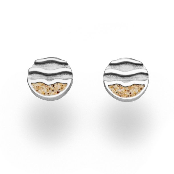 Stransand Ohrstecker ''Strandwellen 8 mm"