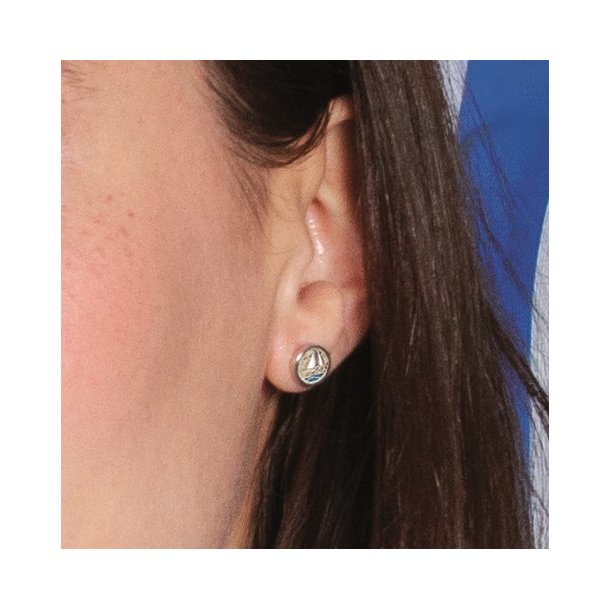 Ohrstecker "Ahoi" Strandsand / Steinsand blau