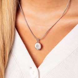 Sejlbd vedhng med strandsand / Anhnger "Ahoi" Strandsand