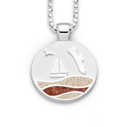 Anh�nger Strandwellen "Fan�" Strandsand / Bernsteinsand