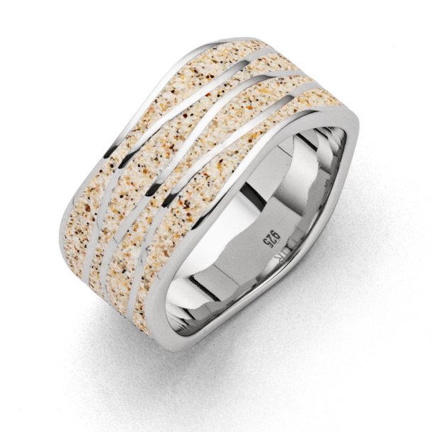 Ring "Strandblger" med strandsand  // Ring "Strandwellen"