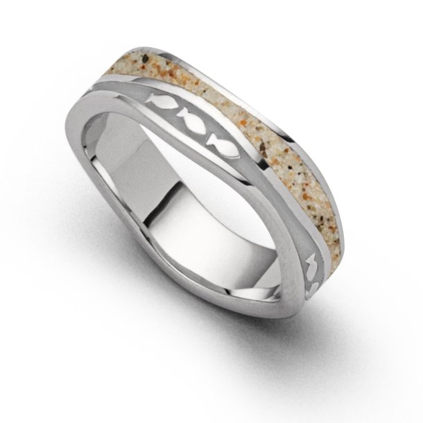 Ring Strandwelle " Fischschwarm "