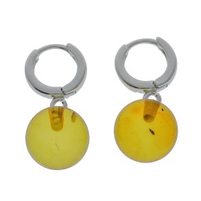 Echte Bernsteinperlen-Ohrringe / Real Amber Earrings 