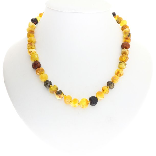 Bernsteinkette aus feinsten Nordsee Bernsteinperlen nicht geschliffen - roh