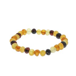 Naturligt Rav Armb�nd � �gte Nordisk Upoleret Rav � H�ndsamlet Smykke