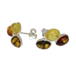 restikker af gte tre farver rav og Sterling slv . 925