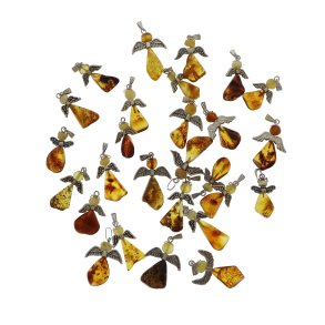 Juleengel af gte rav vedhng - 001