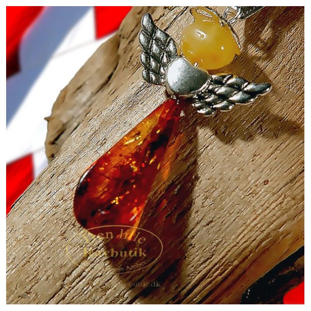 Weihnachtsengel aus echtem Bernstein Anh�nger