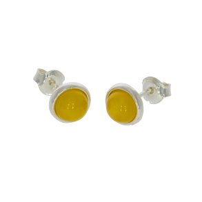 Runde Mlkeravs reringe / Amber earrings 