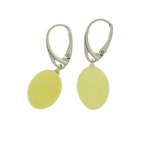 Kleine Milch-Bernstein-Ohrringe 