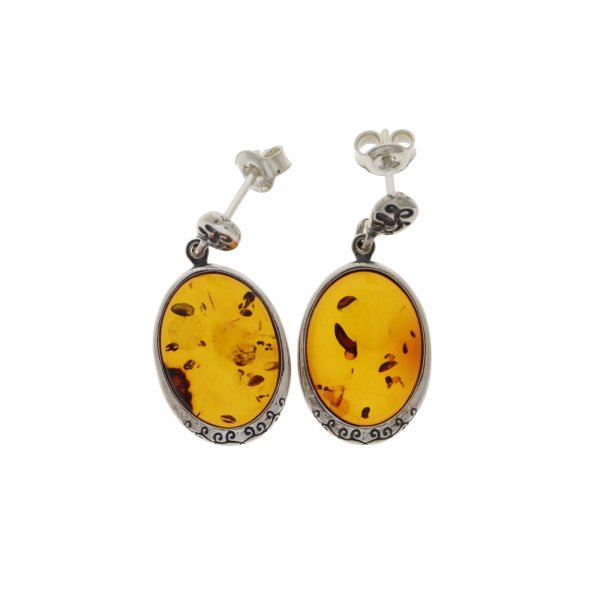 Rav rreringe / Amber earrings .925 Sterling Silver