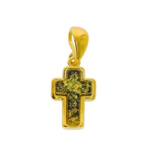 Kors Vedhng I Rav Og Forgyldt Slv