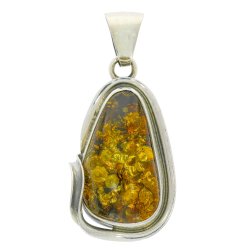 Anh�nger aus Bernstein und Sterlingsilber